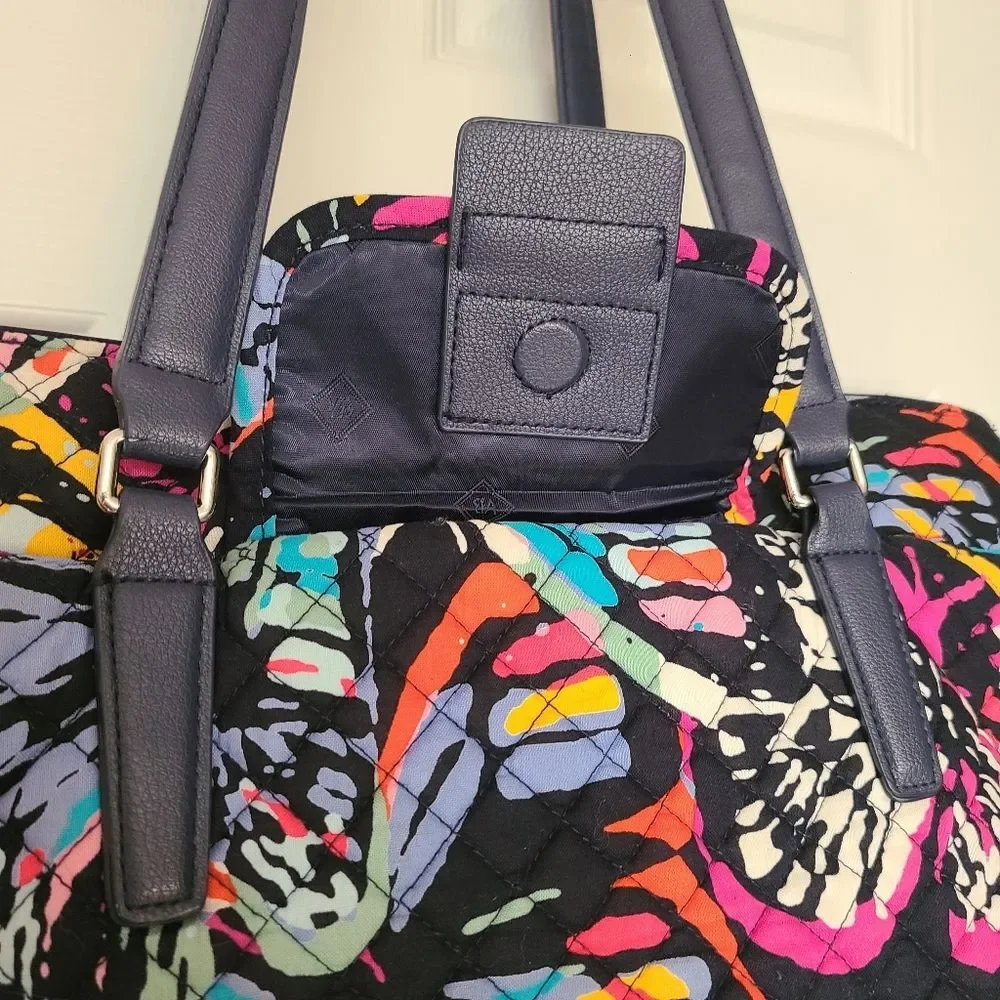 vera bradley RARE butterfly flutter double handle travel laptop bag retired